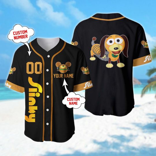 Custom Name & Number Toy Dog Baseball Jersey