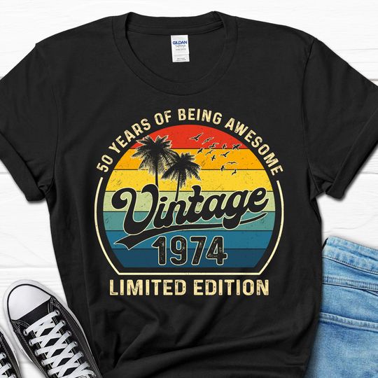 50th Birthday Gift, 50 Years Mens Shirt, 50th Birthday Awesome Gift, 50th Bday T-shirt