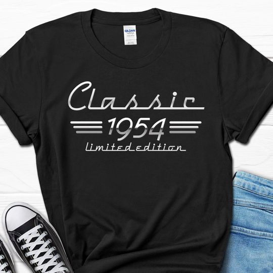 70th Birthday Auto Owner Gift, Classic 1954 Car Lover Shirt, Born in 1954 Gift for Men