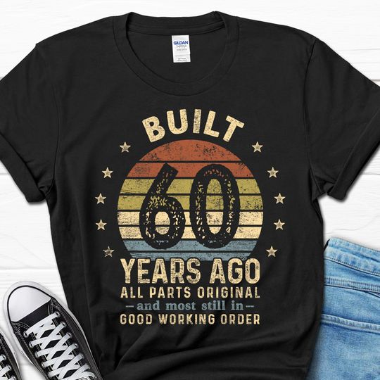 Built 60 Years Ago All Parts Original Shirt, 60th Birthday Men's Shirt, 60th Birthday Gift