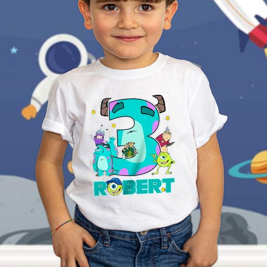Personalized Monster University Birthday Shirt, Cute Monsters Birthday T-Shirt