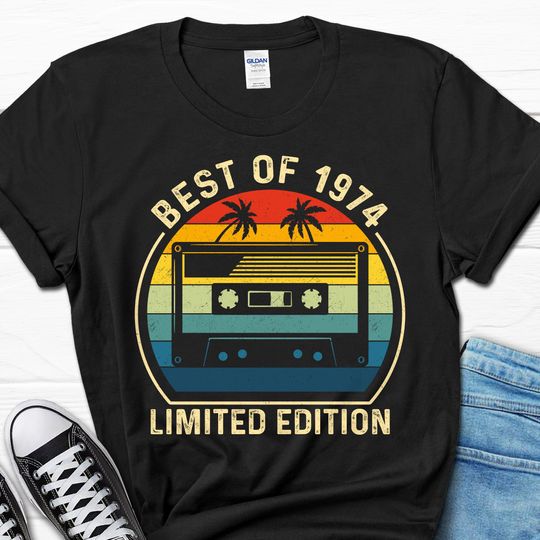 50th Birthday Shirt, Best of 1974 Gift, 50th Birthday Men's Gift For Him, Turning 50 Bday T-shirt