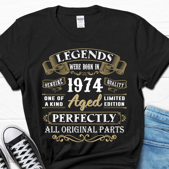 50th Birthday Gift, Born In 1974 Shirt, 50th Birthday Mens Gift, 50th Bday T-shirt