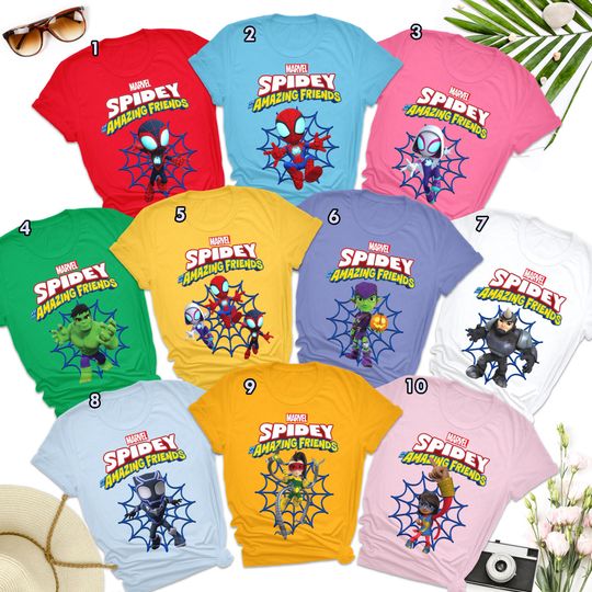 Custom Spider And His Amazing Friends, Birthday Matching Shirt
