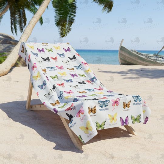 TS Butterflies Beach Towel, Swift Inspired, Taylor Merch