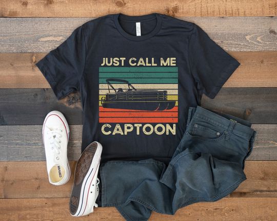 Funny Pontoon Shirt, Pontoon Boat Captain, Retro Vintage Boat, Boating Shirt