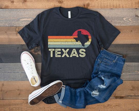 Texas Shirt, Retro Vintage Texas, Texas Graphic Tee, Retro Country Shirt, Texas Map Shirt
