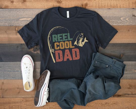 Reel Cool Dad, Fly Fishing Shirt, Fishing Dad, Dad Fishing Gift, Fisherman Shirt