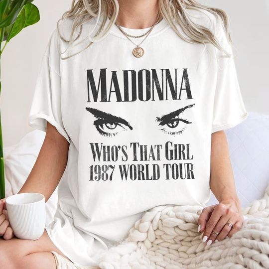 MADONNA TOUR T-SHIRT - White Vintage 80s inspired fan tee