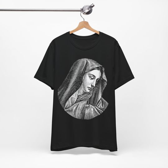 Unisex Jersey Short Sleeve T-shirt, Maria, Virgin Mary