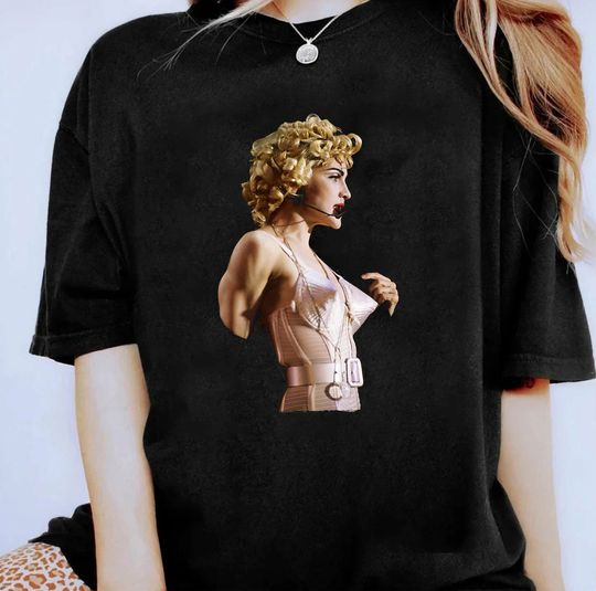 90s Madonna Blond Ambition Theme T-Shirt for Men