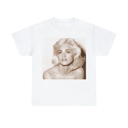 Madonna Unisex Heavy Cotton Tee, fans t-shirt gift