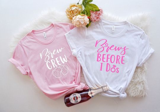 Brew Crew, Bachelorette Party Shirts, Brews before I do's, Beer Bachelorette Shirts