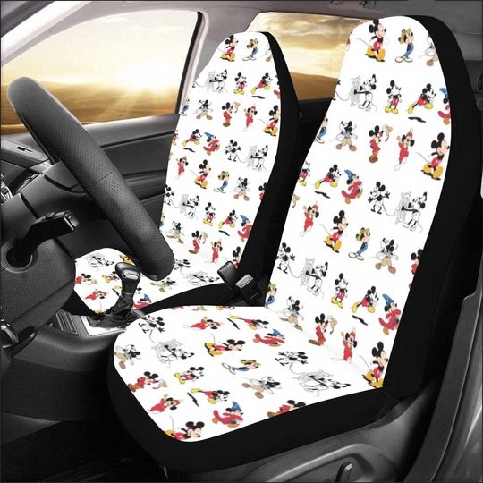 Mickey Through the Years Car Seat Covers | Mickey Mouse Car Accessory | Disney Car Seat Covers