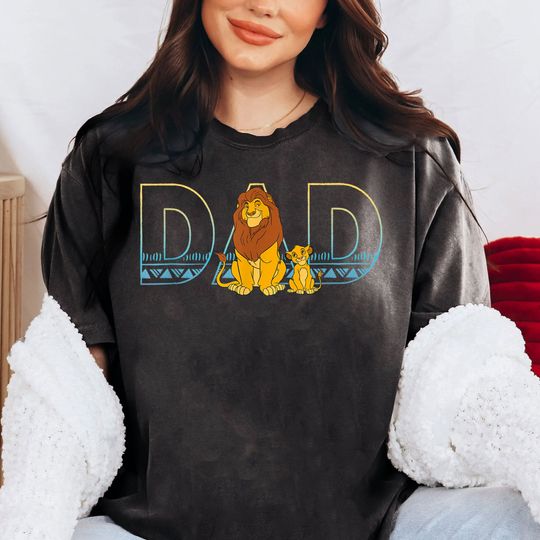 Disney Father'S Day The Lion King Simba And Mufasa Shirt, Best Dad Ever T-shirt