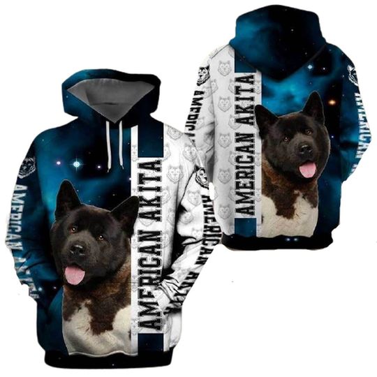 Unisex Novelty Hoodies American Akita Dog Pullover, Dog Lover Gift, American Akita Gift