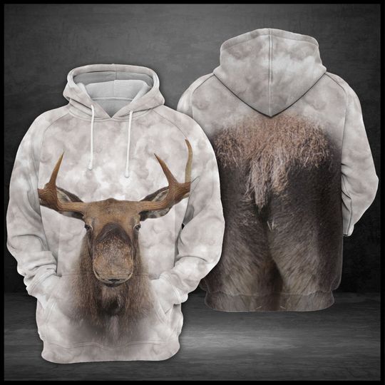 Unisex Awesome Moose Hoodie, Moose Hoodie, Animal Lover Shirt, Animal Gift