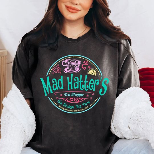 Retro Disney Mad Hatter'S Tea Shoppe Shirt, Alice In Wonderland T-shirt