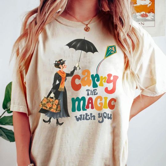 Retro Disney Mary Poppins Shirt, Carry The Magic With You T-shirt