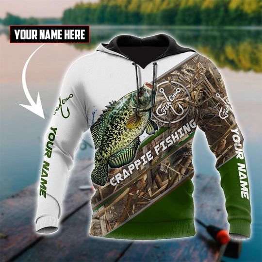 Personalized Unisex Novelty Hoodie Crappie Fishing, Crappie Fishing Hoodies