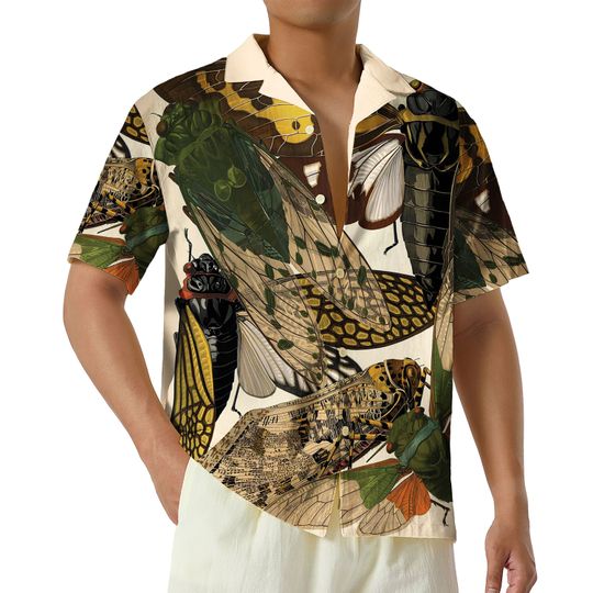 Cicada Brood 2024 Hawaiian Shirt, Year of the Cicada Button Up Shirt, Summer Swarm