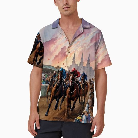 Horse Racing Hawaiian Shirt Derby Hawaiian Shirt, Horseback Sport Gifts
