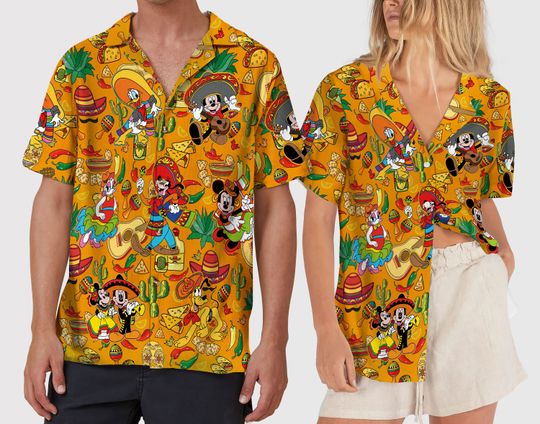 Cinco De Mayo Mickey and Friends Hawaiian Shirt, Mexican Fiesta Hawaii Shirt