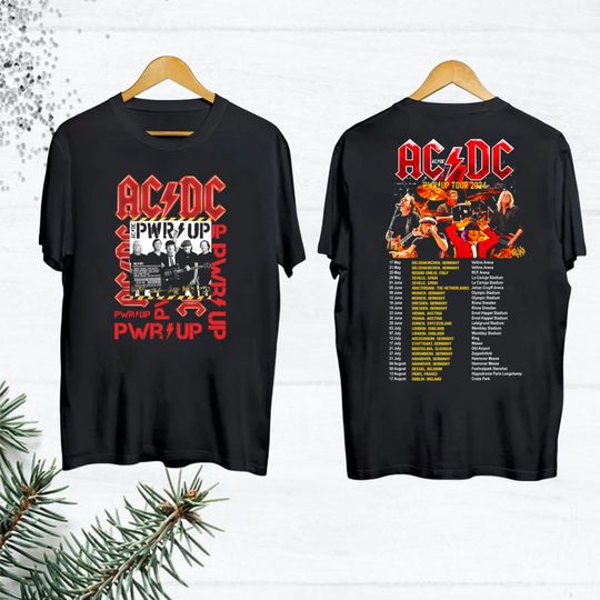 Graphic AC-DC Pwr Up World Tour 2024 Shirt, Rock Band AC-DC 2024 Concert Shirt