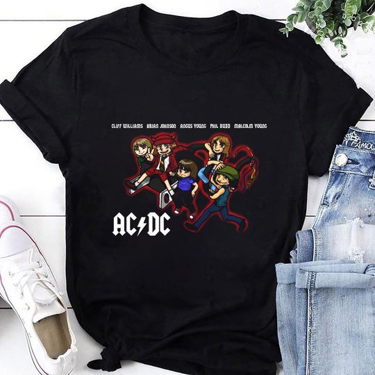 AC-DC Band Members T-Shirt, AC-DC Shirt Fan Gifts, AC-DC Graphic Tee