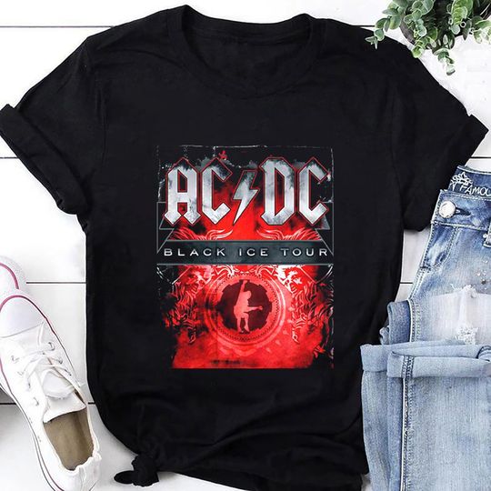 AC-DC Black Ice T-Shirt, AC-DC Shirt Fan Gifts, AC-DC Graphic Tee, AC-DC Vintage Shirt