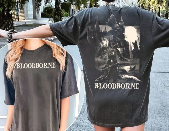 Vintage 90s Bloodborne Shirt, Bloodborne - Hunter And Lamp Messengers Shirt, Fans Game 2024 Shirt