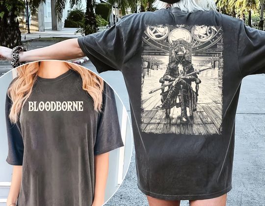 Vintage Bloodborne Game Shirt, Bloodborne - Hunter And Lamp Messengers T-Shirt, 2024 Trendy Shirt