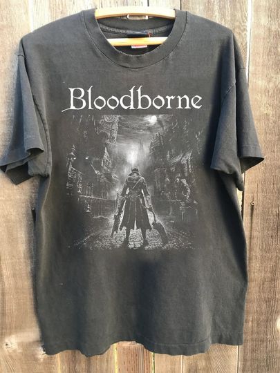 Vintage Bloodborne Game Shirt, Bloodborne Hunter Shirt, Bloodborne Horror Game Shirt, Gift For Men Women