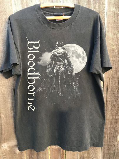 Vintage Bloodborne Game Shirt, Bloodborne Horror Game Shirt, Retro Bloodborne Hunter Shirt