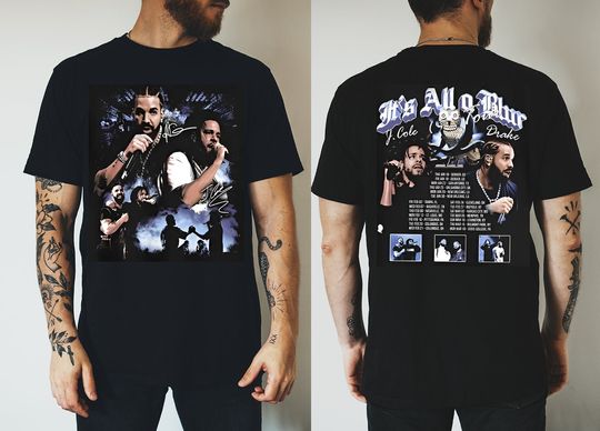 Graphic Drake J Cole Big As The What Tour 2024 T-Shirt, Drake J Cole It's All Blur Tour Shirt