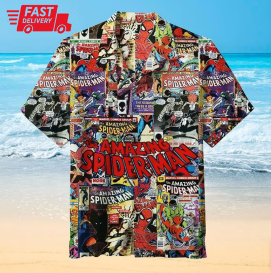 Amazing Spiderman Hawaiian Shirt