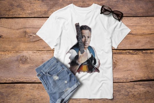Bruce Springsteen Drawing Tribute T-Shirt, Rock and Roll Fans