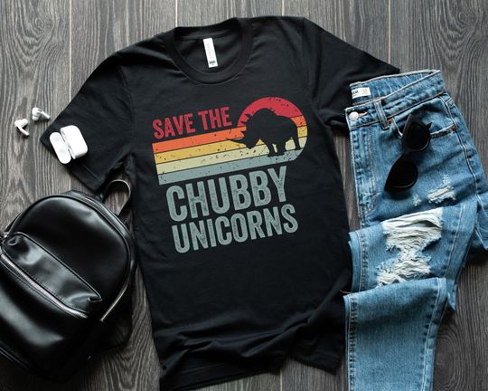 Chubby Unicorn Shirt, Retro Vintage Rhino, Safari Shirt, Funny Unicorn Shirt