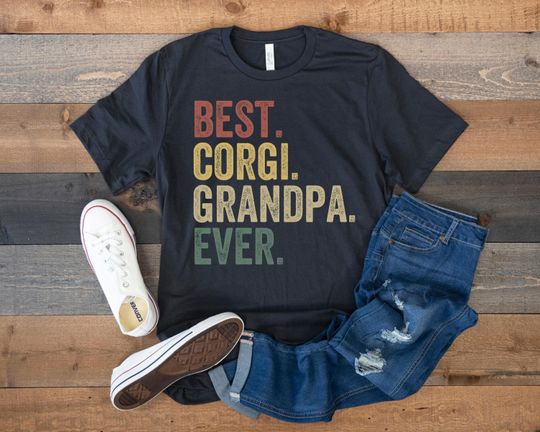 Corgi Shirt, Corgi Lover Gift, Corgi Grandpa Shirt, Dog Grandpa Shirt, Best Corgi Grandpa Ever