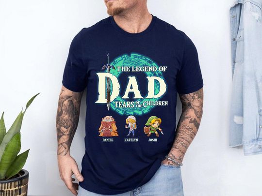 Personalized The Legend Of Dad Shirt, Zelda Dad Shirt, Custom Zelda Shirt