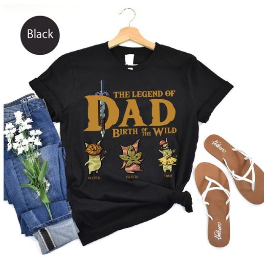 Personalized Dad The Legend Of Dad T-Shirt, Zelda Korok Dad Shirt