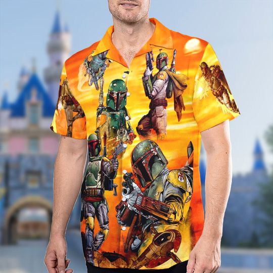 Space Movie Character Hawaii Shirt, Warrior Aiming Button Up Shirt Holiday