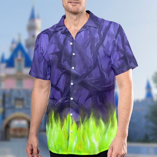 Flax Hawaii Beach Shirt, Sleeping Princess Button Up Shirt, Magic World Hawaiian Shirt