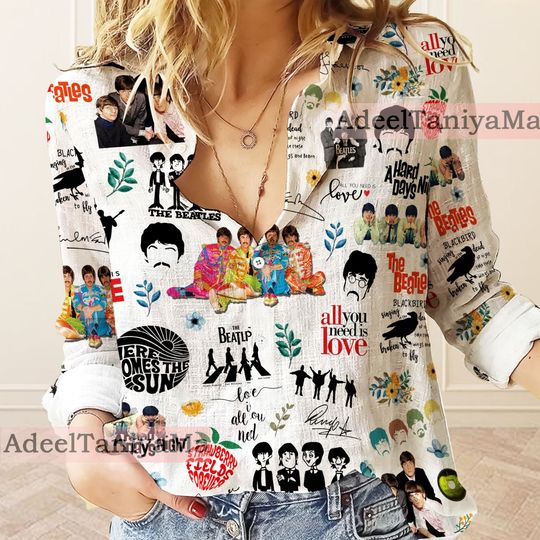 The Beatles Vintage Women Casual Shirt, Woman Shirt, Casual Women's Blouses, Gift for mom