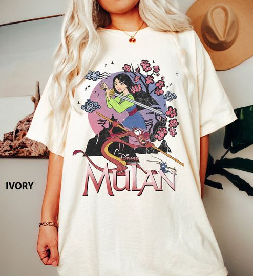 Disney Mulan Characters Retro 90s Shirt, Mulan, Mushu T-Shirt