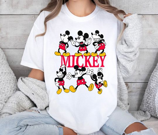 Retro Mickey Mouse Pose Shirt, Mickey Est 1928 Shirt