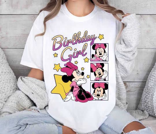 Cute Birthday Girl Minnie Mouse Shirt, Minnie Disney Shirt, Gifts Idea