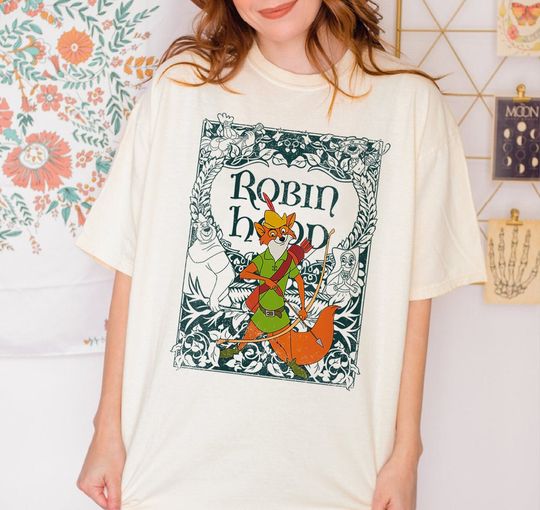 Vintage Robin Hood Shirt, Little John Shirt, Disney Robin Hood Tee
