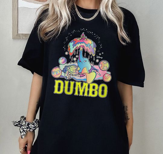 Let's Dream Dumbo Colorful Shirt, Dumbo Disney Shirt, Dumbo Elephant Tee