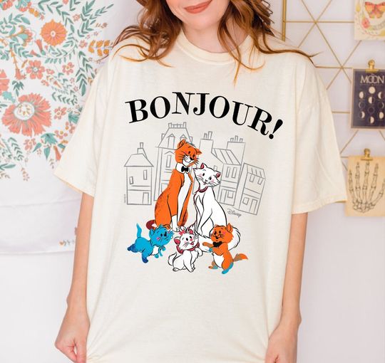 Bonjour! The Aristocats Family Shirt, Marie, Duchess, Edgar Aristocats Shirt